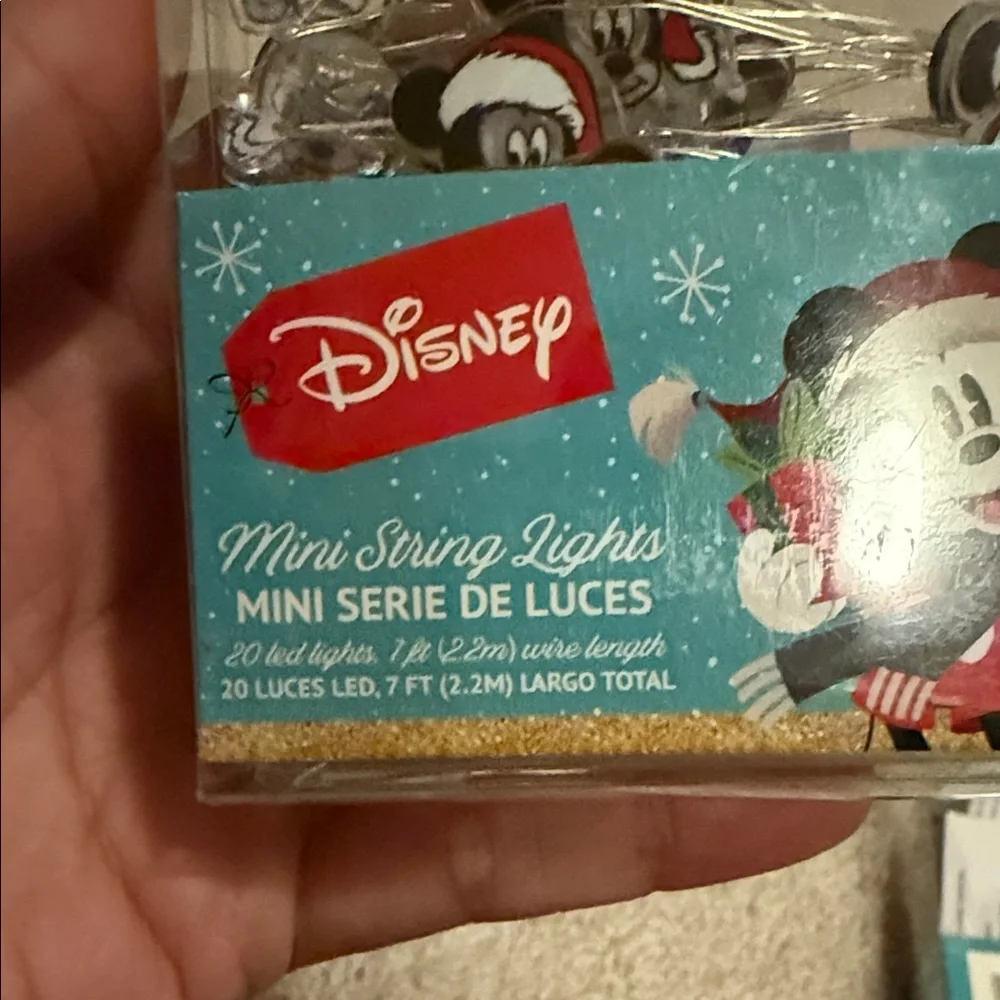 Disney Mickey Mouse Holiday String Lights - Red and White